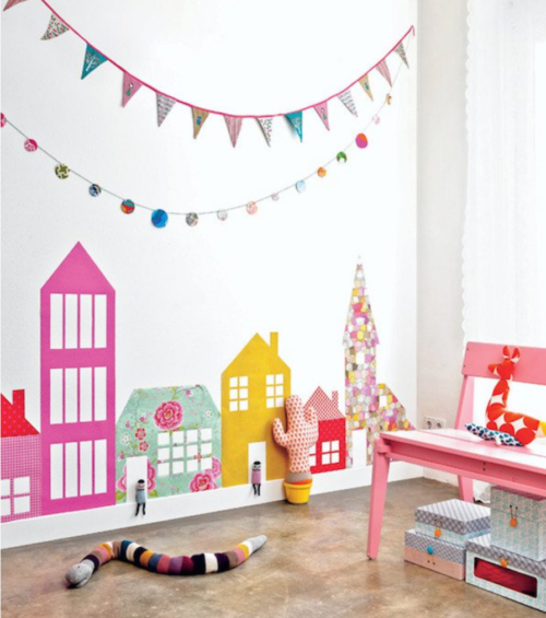 Kinderkamer decoratie_Knutselen met behangpapier